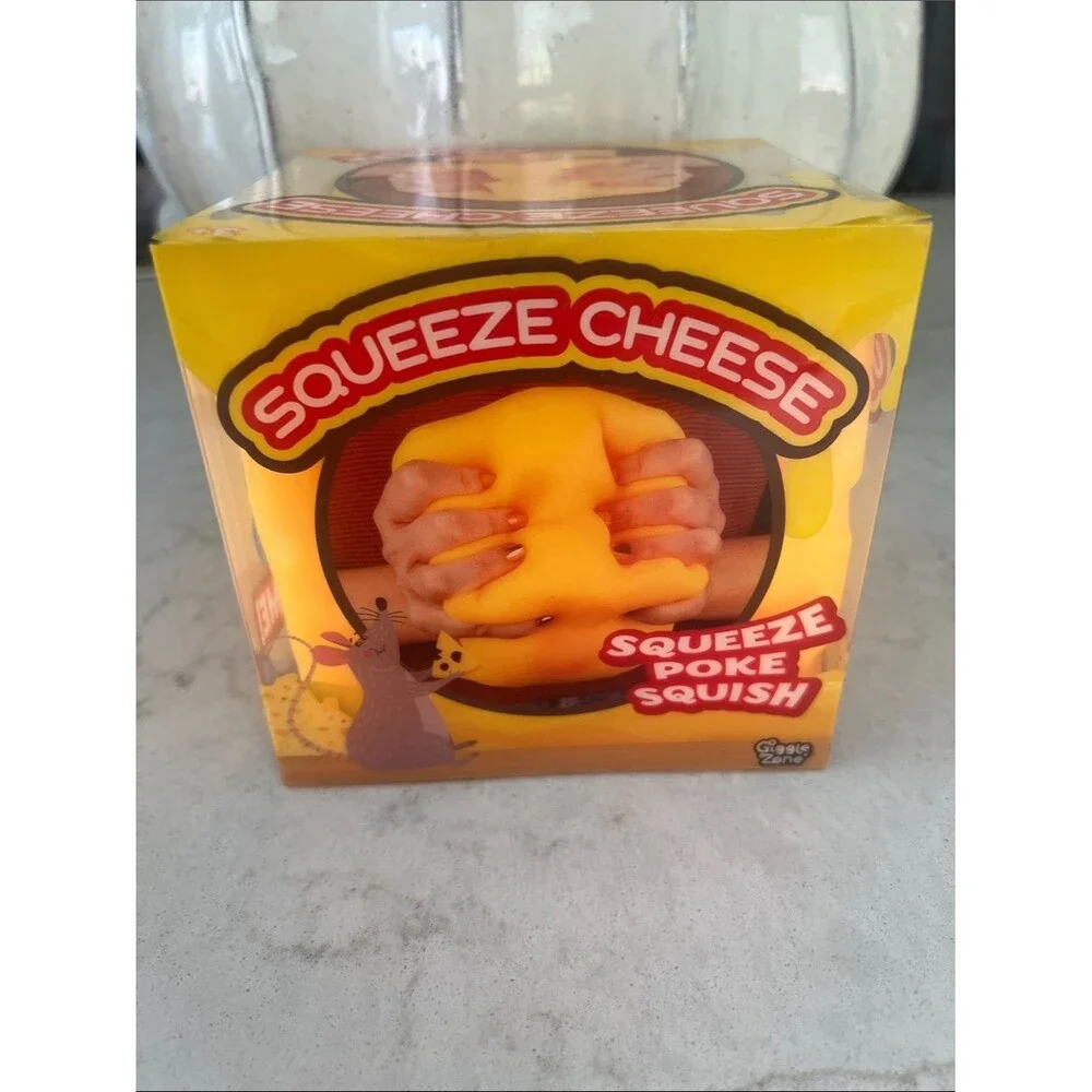 Giggle Zone Squeeze Cheese Block Large Squishy Sensory Fidget Stress BNWT